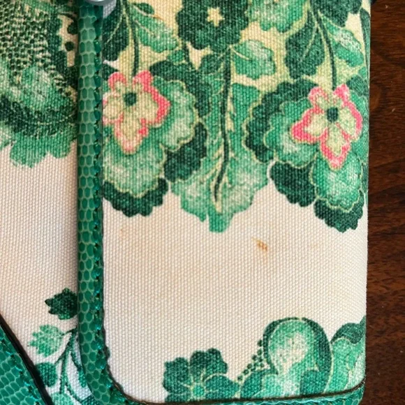 Burberry London Green and Pink Floral Wristlet - Picture 3 of 6
